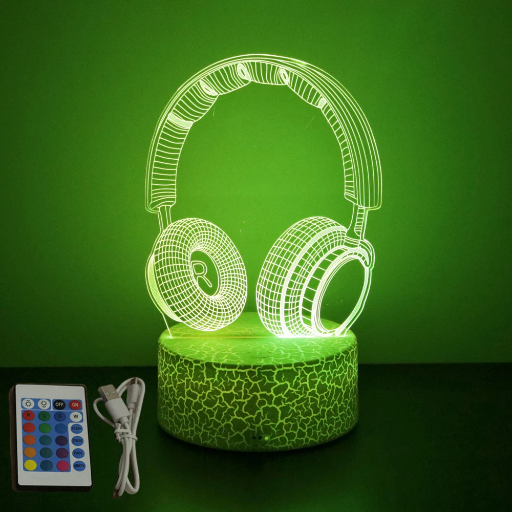 NEON GAMER 3D Lamp LED Night Light Gaming Setup RGB