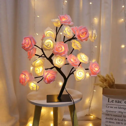 Aesthetic Rose Tree Night Light, LED Bulbs Included, Eye Catching Home Decor