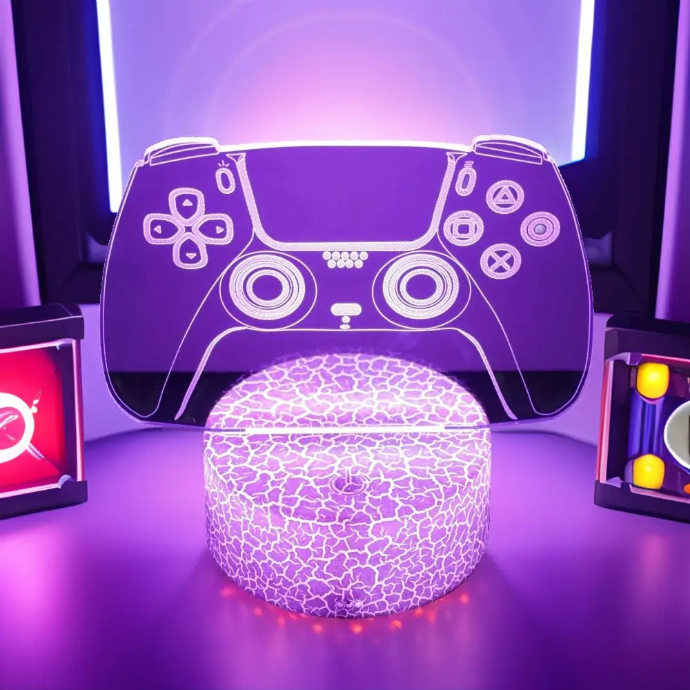 NEON GAMER 3D Lamp LED Night Light Gaming Setup RGB