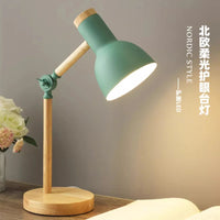 Nordic Wooden Art LED Table Lamp, Simple Bedside Desk Reading Light, perfect for night-time study!