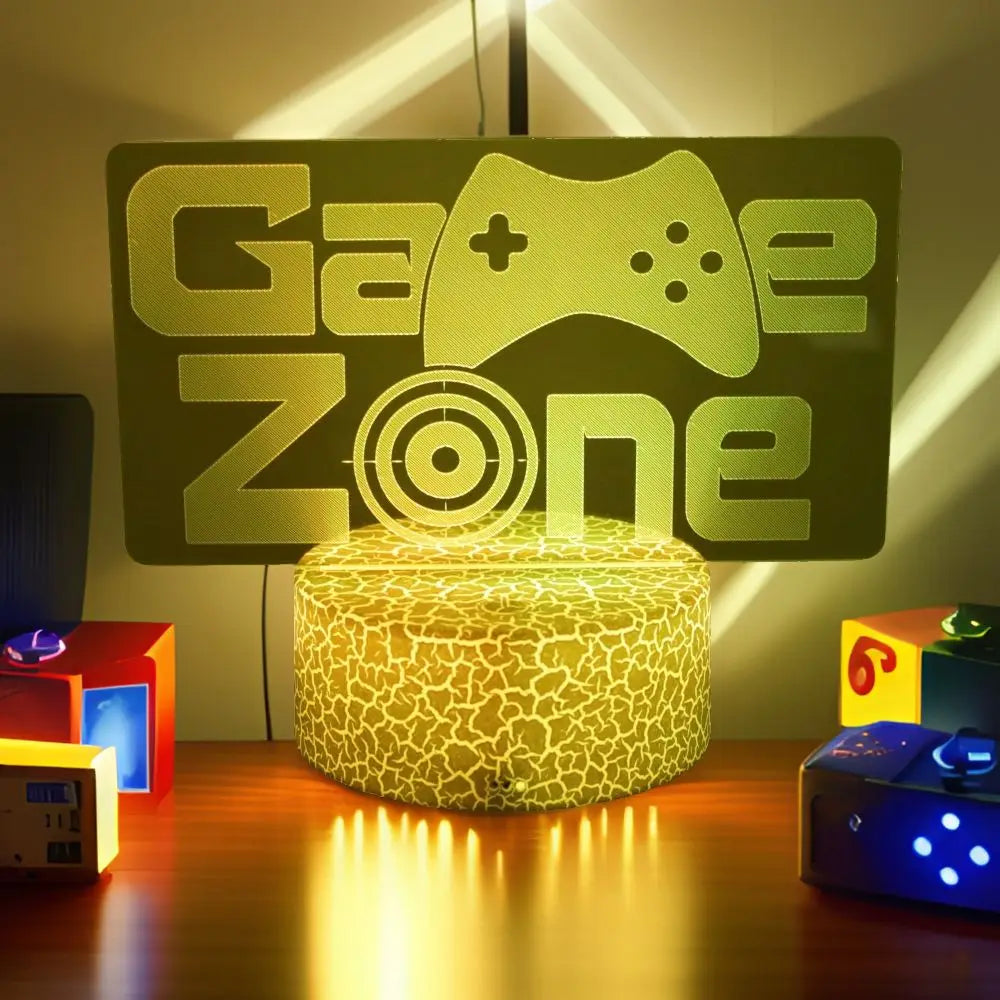 NEON GAMER 3D Lamp LED Night Light Gaming Setup RGB