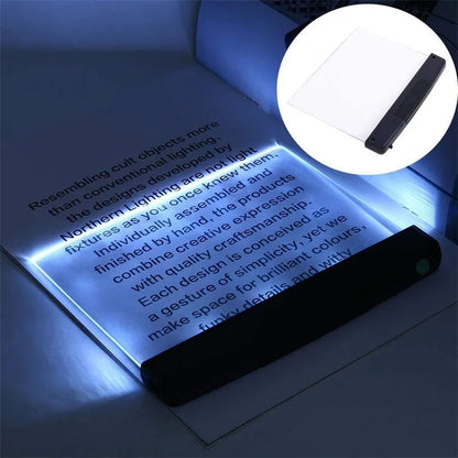 LED Book Light Eye Caring Flat Plate Panel Bookmark Light Portable Study Tools Night Vision Reading Lighting For Car Travel Bed