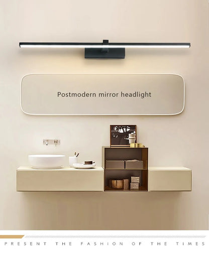 Mirror Light LED Wall Lamp Black/White Iron Body Modern Style Bedroom/Bathroom, Wall Mounted Lamp