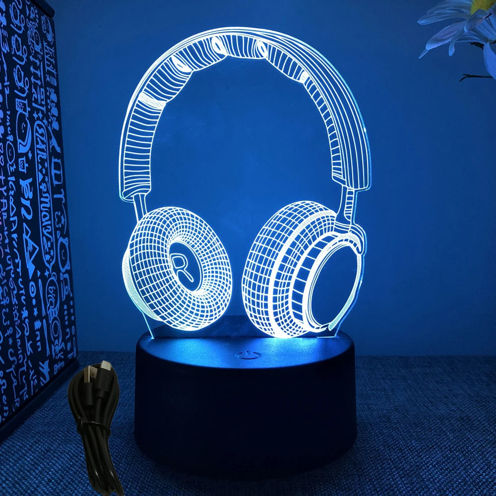 NEON GAMER 3D Lamp LED Night Light Gaming Setup RGB
