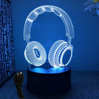 NEON GAMER 3D Lamp LED Night Light Gaming Setup RGB