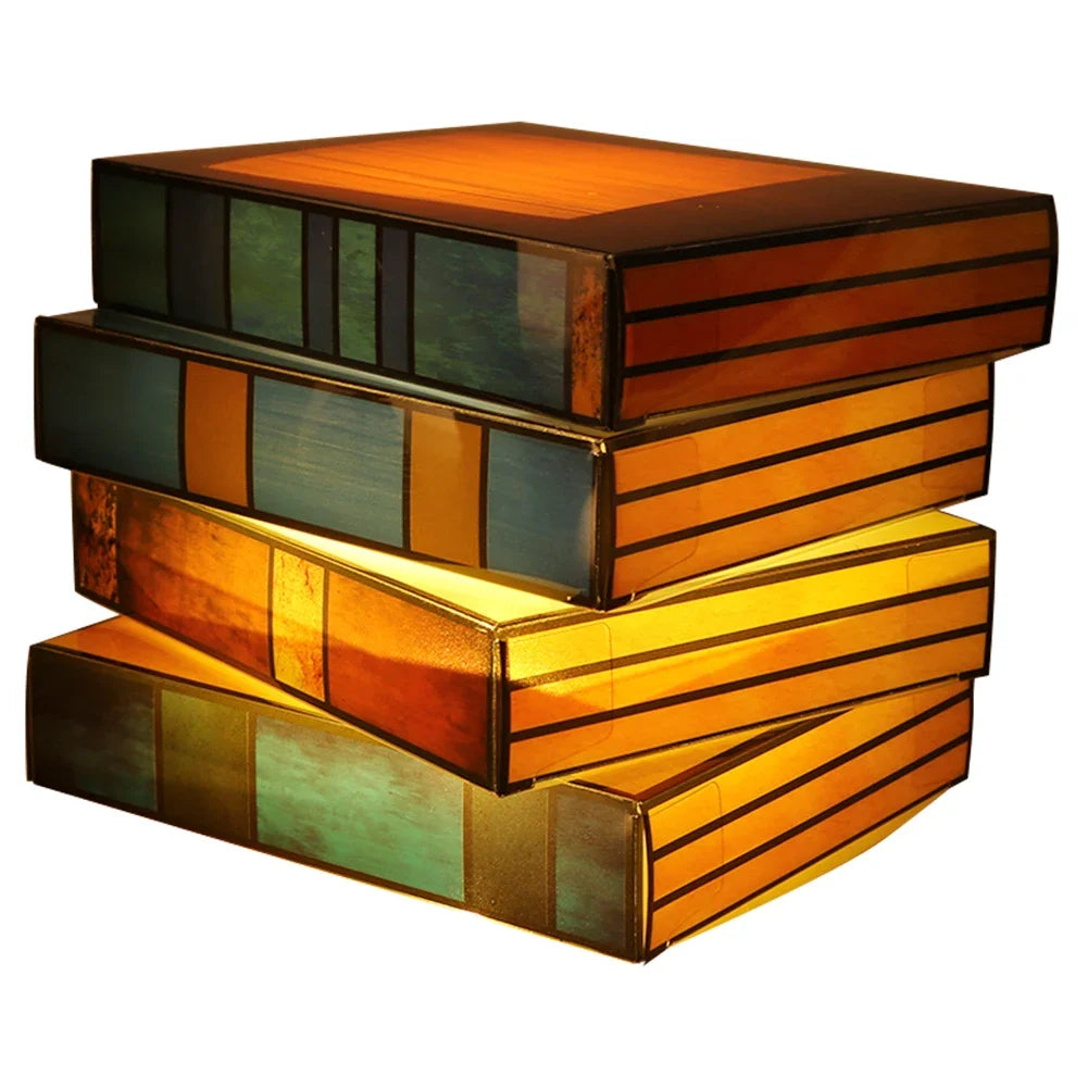 Cozy LED Book Light, Night Light {Stacked Books Lamp}
