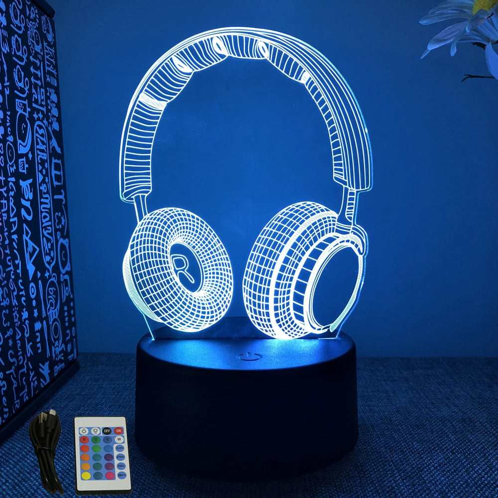 NEON GAMER 3D Lamp LED Night Light Gaming Setup RGB