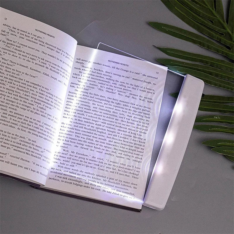 LED Book Light Eye Caring Flat Plate Panel Bookmark Light Portable Study Tools Night Vision Reading Lighting For Car Travel Bed