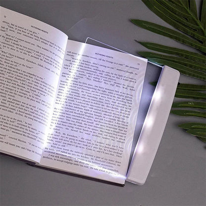LED Book Light Eye Caring Flat Plate Panel Bookmark Light Portable Study Tools Night Vision Reading Lighting For Car Travel Bed