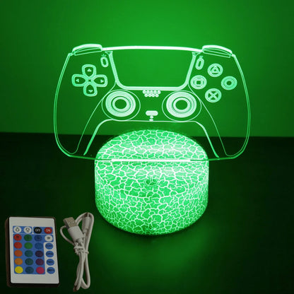 NEON GAMER 3D Lamp LED Night Light Gaming Setup RGB