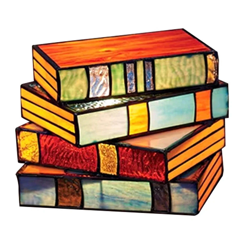 Cozy LED Book Light, Night Light {Stacked Books Lamp}