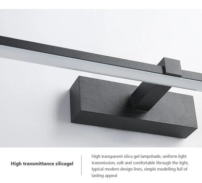 Mirror Light LED Wall Lamp Black/White Iron Body Modern Style Bedroom/Bathroom, Wall Mounted Lamp