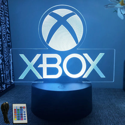 NEON GAMER 3D Lamp LED Night Light Gaming Setup RGB