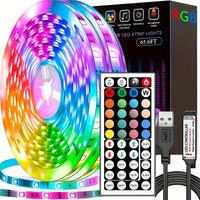 Led Strip Lights with 44 Key Remote Control 1m 5m 10m 20m RGB Tape Led Wall Room for Home Bedroom Party Decor TV Backlight