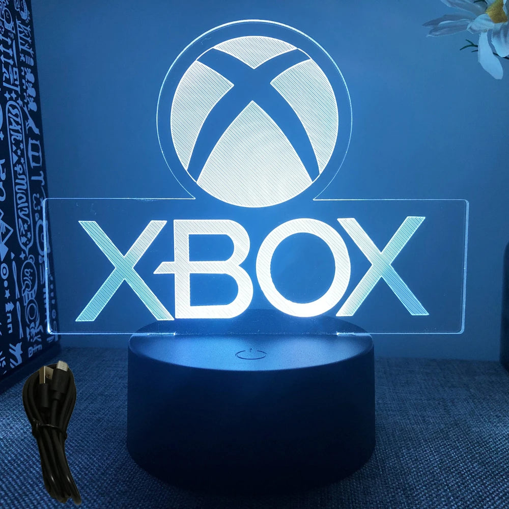 NEON GAMER 3D Lamp LED Night Light Gaming Setup RGB