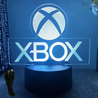 NEON GAMER 3D Lamp LED Night Light Gaming Setup RGB