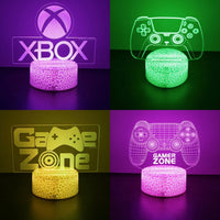 NEON GAMER 3D Lamp LED Night Light Gaming Setup RGB