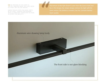 Mirror Light LED Wall Lamp Black/White Iron Body Modern Style Bedroom/Bathroom, Wall Mounted Lamp